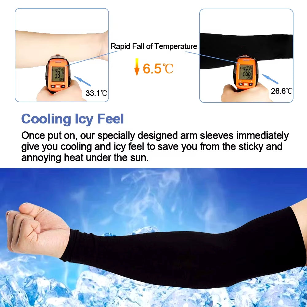 1 PC Sports Cooling Arm Sleeves for Men Women, Outdoor UV Protection Sleeves for Basketball Football Volleyball Cycling