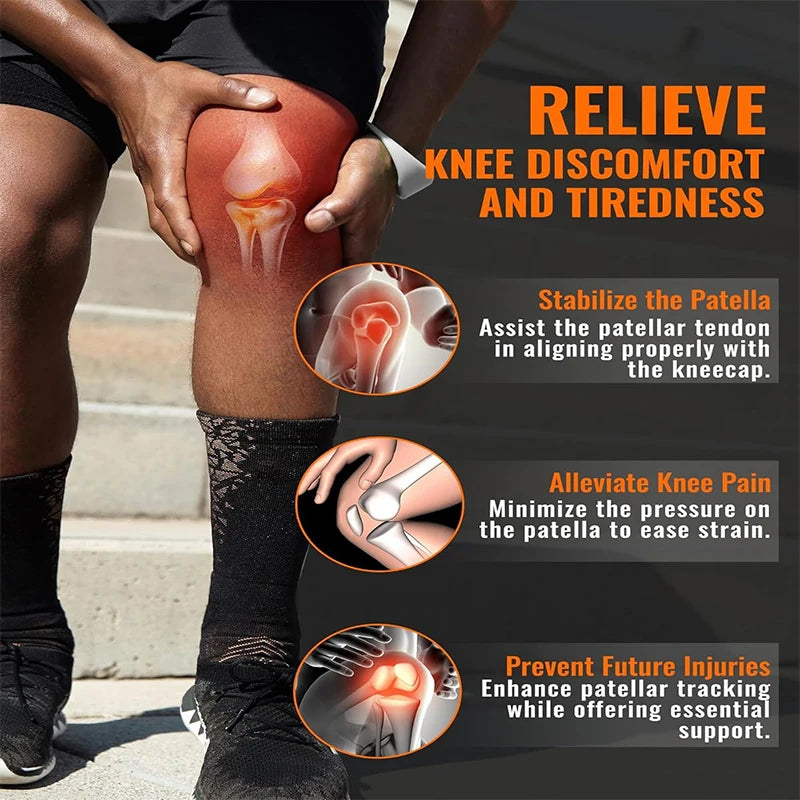 2-40PCS Knee Support Strap for Pain Relief Silicone Patella Stabilizer Band Tennis Running Brace Jumper'S Knee Protector