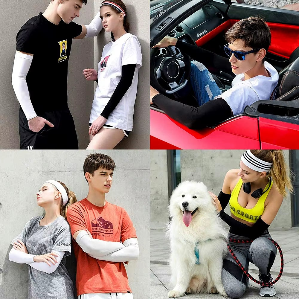1 PC Sports Cooling Arm Sleeves for Men Women, Outdoor UV Protection Sleeves for Basketball Football Volleyball Cycling